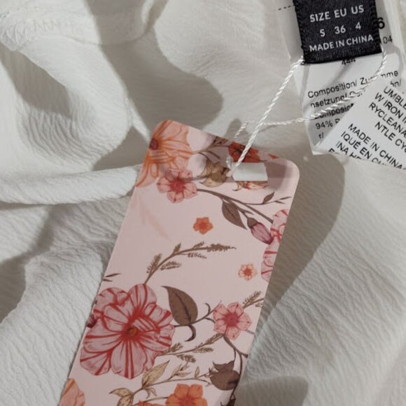 SHEIN MOD Pap 21 Raccolta Carta Women's Size Small Size 4 White Summer Dress NWT - Picture 8 of 11